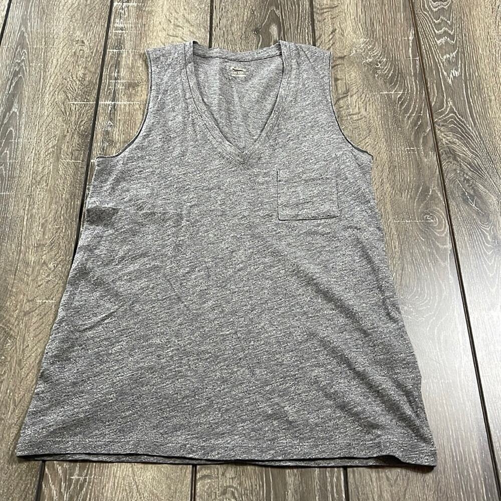 Madewell Grey V Neck Tank Women’s Size XXS